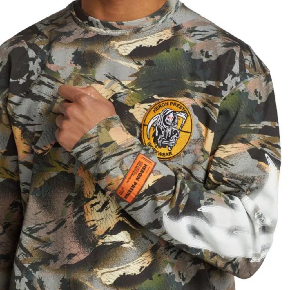 New Heron Preston Camouflage Long Sleeve T-shirt - Unworn with tags -